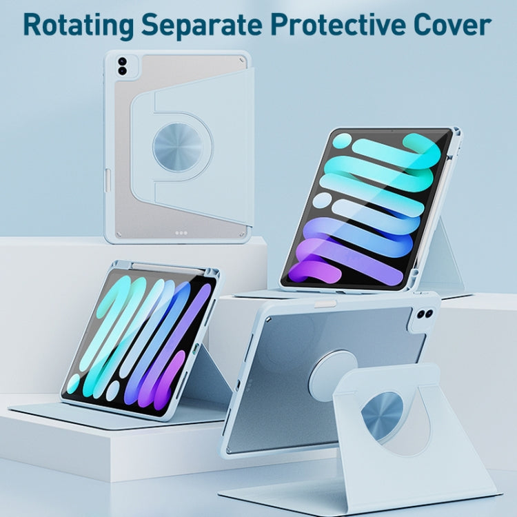 For iPad Air 11 2024 / iPad Pro 11 Detachable Magnetic Rotation Smart Leather Tablet Case(White) - iPad Pro 11 (2022/2021) Cases by PMC TechLife | Online Shopping South Africa | PMC TechLife | Buy Now Pay Later Mobicred