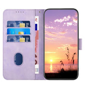 For iPhone 17 Air YX0060 Elephant Head Embossed Phone Leather Case with Lanyard(Light Purple)