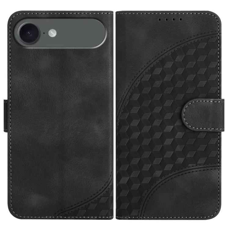 For iPhone 17 Air YX0060 Elephant Head Embossed Phone Leather Case with Lanyard(Black) - free shipping - PMc TechLife - Order now!