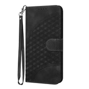 For iPhone 17 Air YX0060 Elephant Head Embossed Phone Leather Case with Lanyard(Black)