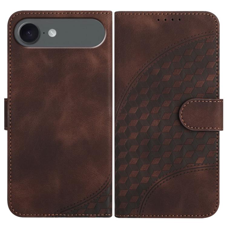 For iPhone 17 Air YX0060 Elephant Head Embossed Phone Leather Case with Lanyard(Coffee) - free shipping - PMc TechLife - Order now!