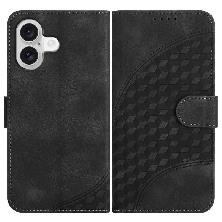 For iPhone 17 YX0060 Elephant Head Embossed Phone Leather Case with Lanyard(Black) - free shipping - PMc TechLife - Order now!
