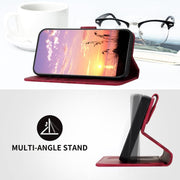 For iPhone 17 YX0060 Elephant Head Embossed Phone Leather Case with Lanyard(Rose Red)