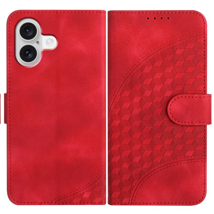For iPhone 17 YX0060 Elephant Head Embossed Phone Leather Case with Lanyard(Red) - free shipping - PMc TechLife - Order now!