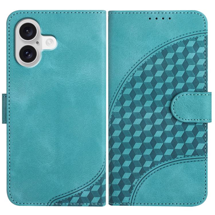 For iPhone 17 YX0060 Elephant Head Embossed Phone Leather Case with Lanyard(Light Blue) - free shipping - PMc TechLife - Order now!
