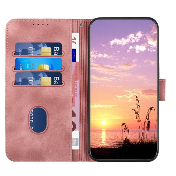 For iPhone 17 Pro Max YX0060 Elephant Head Embossed Phone Leather Case with Lanyard(Pink)