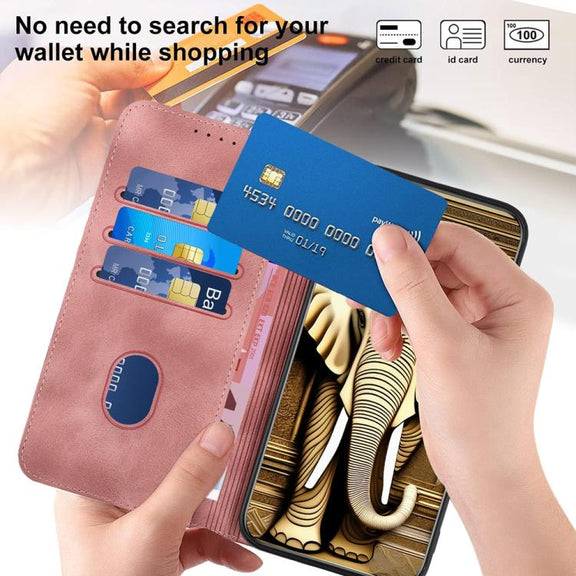 For iPhone 17 Pro Max YX0060 Elephant Head Embossed Phone Leather Case with Lanyard(Pink)