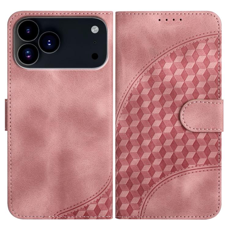 For iPhone 17 Pro Max YX0060 Elephant Head Embossed Phone Leather Case with Lanyard(Pink) - free shipping - PMc TechLife - Order now!