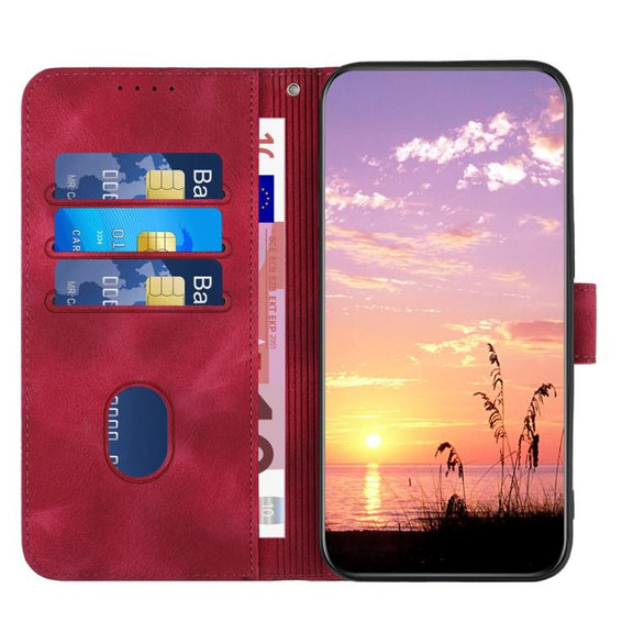 For iPhone 17 Pro Max YX0060 Elephant Head Embossed Phone Leather Case with Lanyard(Rose Red)