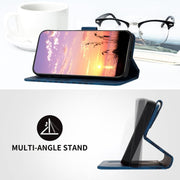 For iPhone 17 Pro Max YX0060 Elephant Head Embossed Phone Leather Case with Lanyard(Royal Blue)