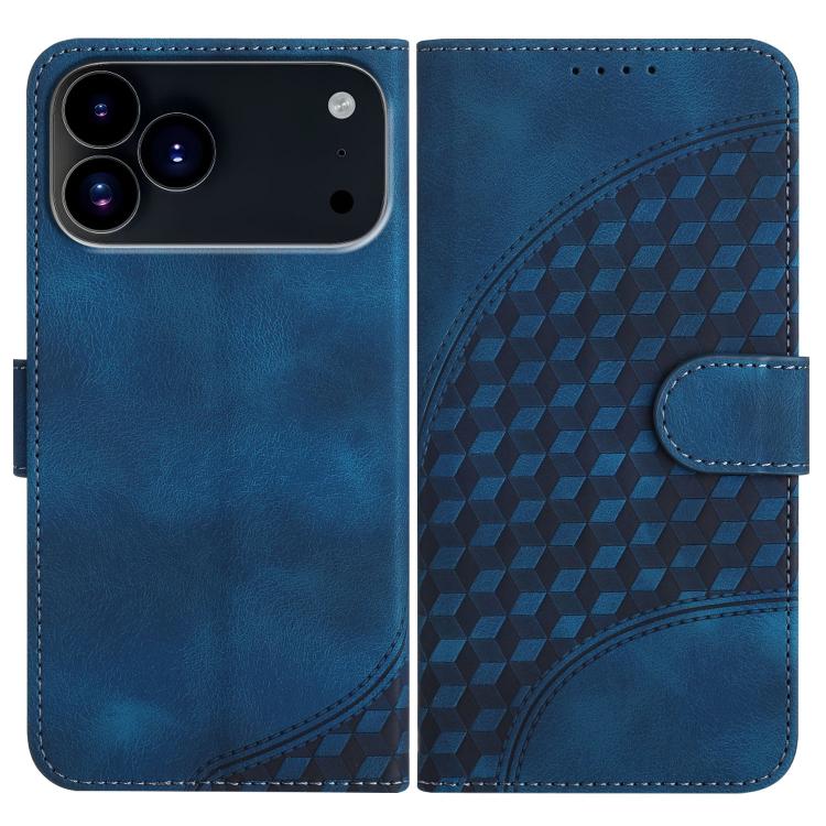 For iPhone 17 Pro YX0060 Elephant Head Embossed Phone Leather Case with Lanyard(Royal Blue) - free shipping - PMc TechLife - Order now!