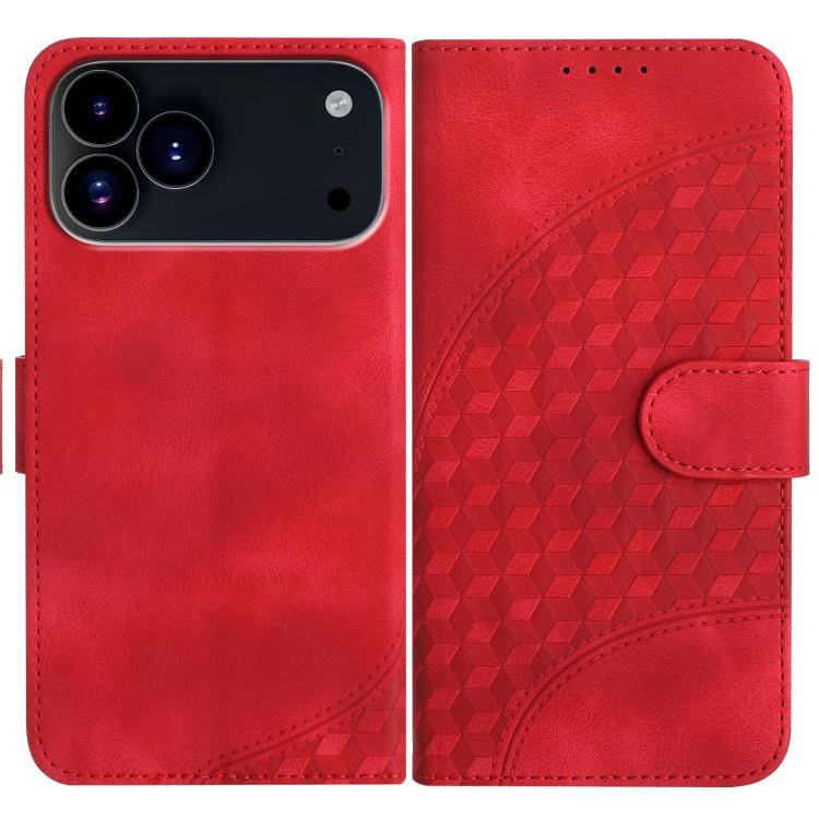 For iPhone 17 Pro YX0060 Elephant Head Embossed Phone Leather Case with Lanyard(Red) - free shipping - PMc TechLife - Order now!