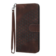 For iPhone 17 Pro YX0060 Elephant Head Embossed Phone Leather Case with Lanyard(Coffee)