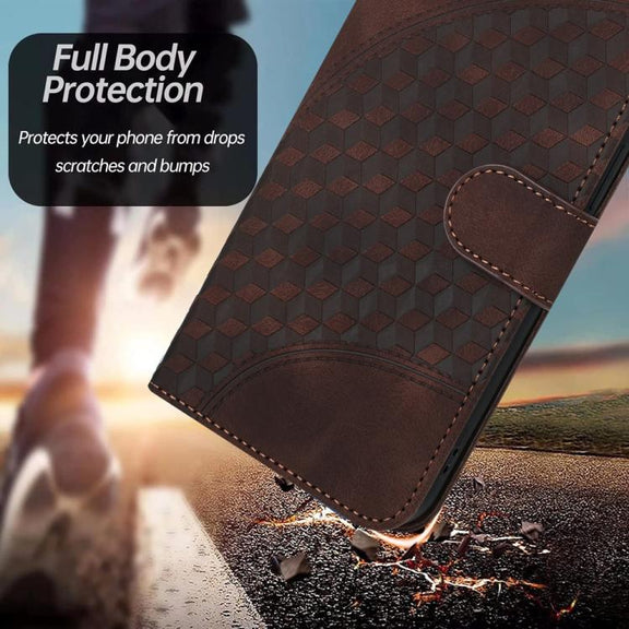 For iPhone 17 Pro YX0060 Elephant Head Embossed Phone Leather Case with Lanyard(Coffee)