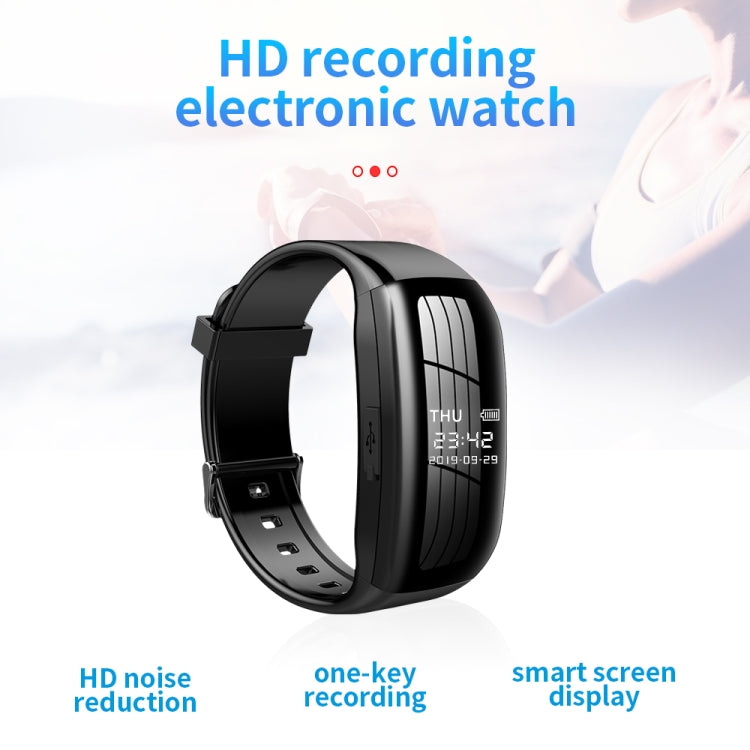 JNN D5 HD Noise Reduction Smart Recording Electronic Bracelet, Capacity:64GB
