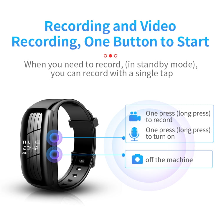 JNN D5 HD Noise Reduction Smart Recording Electronic Bracelet, Capacity:64GB - Recording Pen by JNN | Online Shopping South Africa | PMC TechLife | Buy Now Pay Later Mobicred