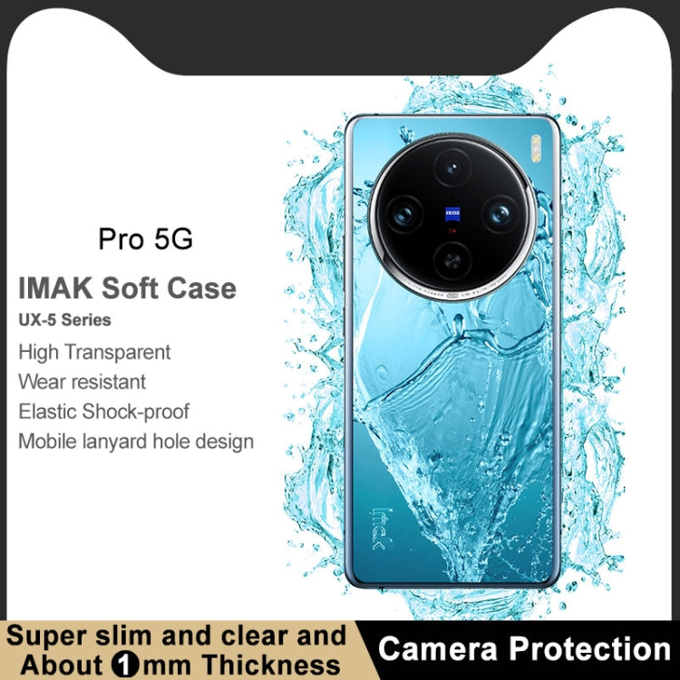 For vivo X100 Pro 5G IMAK UX-5 Series Transparent TPU Phone Case - vivo Cases by imak | Online Shopping South Africa | PMC Jewellery | Buy Now Pay Later Mobicred