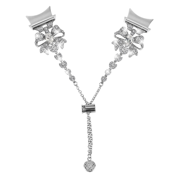 For Samsung Galaxy Watch6 / 6 Classic Bowknot Glitter Diamond Bracelet Watch Band(Silver) - free shipping - PMC TechLife - Order now!