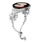 For Samsung Galaxy Watch6 / 6 Classic Bowknot Glitter Diamond Bracelet Watch Band(Silver)