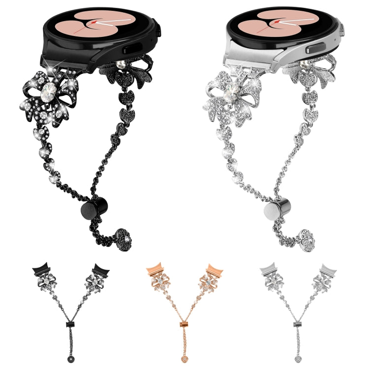 For Samsung Galaxy Watch6 / 6 Classic Bowknot Glitter Diamond Bracelet Watch Band(Silver) - free shipping - PMC TechLife - Order now!