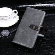 For Samsung Galaxy S24 5G idewei Crocodile Texture Leather Phone Case(Grey)