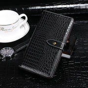 For Samsung Galaxy S24+ 5G idewei Crocodile Texture Leather Phone Case(Black)