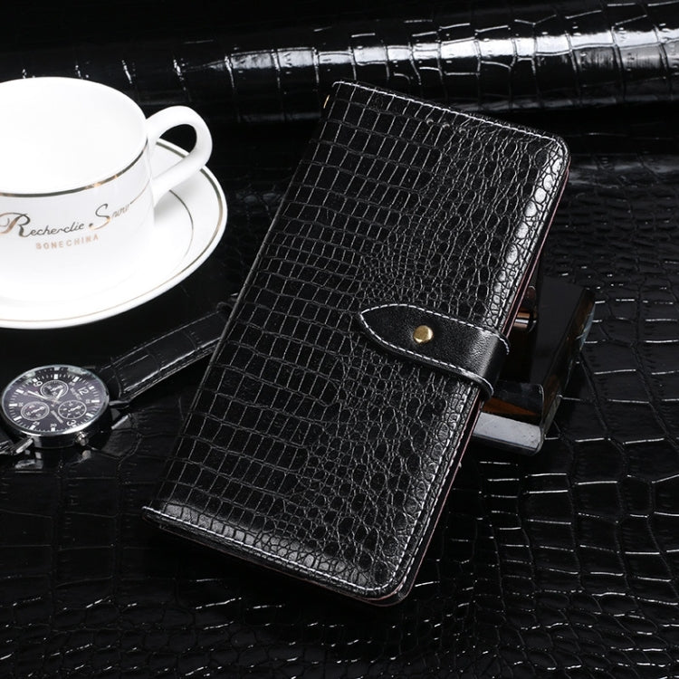 For Samsung Galaxy S24+ 5G idewei Crocodile Texture Leather Phone Case(Black)