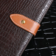 For Samsung Galaxy S24+ 5G idewei Crocodile Texture Leather Phone Case(Black)