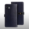 For Nothing Phone 2 idewei Crocodile Texture Leather Phone Case(Dark Blue) - Nothing Cases by idewei | Online Shopping South Africa | PMC TechLife | Buy Now Pay Later Mobicred