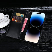 For Nothing Phone 2 idewei Crocodile Texture Leather Phone Case(Black)
