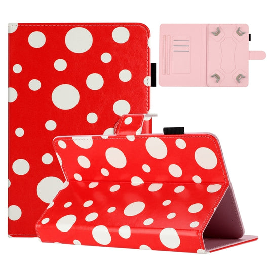 10 inch Dot Pattern Leather Tablet Case(Red White Dot) - 10 - 11 inch by PMC Jewellery | Online Shopping South Africa | PMC Jewellery | Buy Now Pay Later Mobicred
