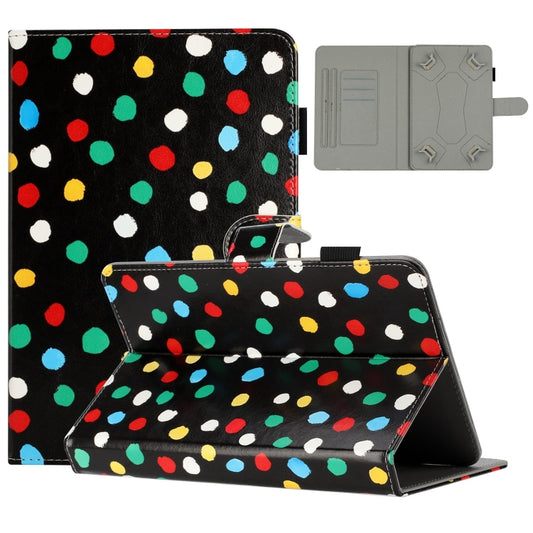 10 inch Dot Pattern Leather Tablet Case(Black Colorful Dot) - free shipping - PMC Jewellery - Order now!