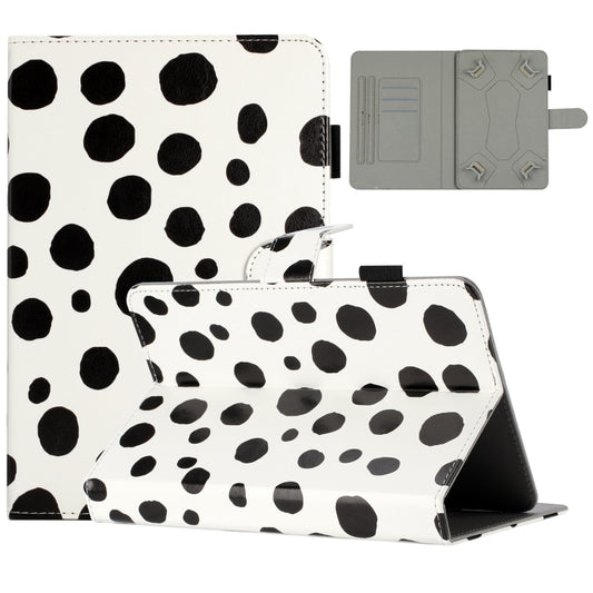 10 inch Dot Pattern Leather Tablet Case(White Black Dot) - 10 - 11 inch by PMC Jewellery | Online Shopping South Africa | PMC Jewellery | Buy Now Pay Later Mobicred
