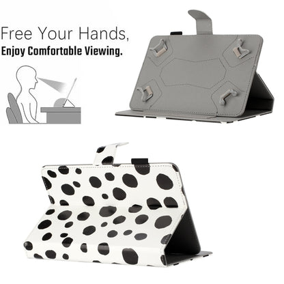 10 inch Dot Pattern Leather Tablet Case(White Black Dot) - 10 - 11 inch by PMC Jewellery | Online Shopping South Africa | PMC Jewellery | Buy Now Pay Later Mobicred
