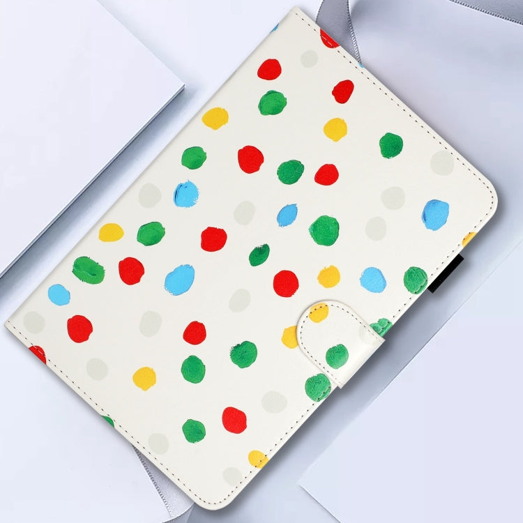 10 inch Dot Pattern Leather Tablet Case(White Colorful Dot) - 10 - 11 inch by PMC Jewellery | Online Shopping South Africa | PMC Jewellery | Buy Now Pay Later Mobicred
