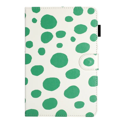 10 inch Dot Pattern Leather Tablet Case(White Green Dot) - 10 - 11 inch by PMC Jewellery | Online Shopping South Africa | PMC Jewellery | Buy Now Pay Later Mobicred