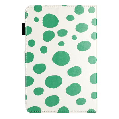 10 inch Dot Pattern Leather Tablet Case(White Green Dot) - 10 - 11 inch by PMC Jewellery | Online Shopping South Africa | PMC Jewellery | Buy Now Pay Later Mobicred