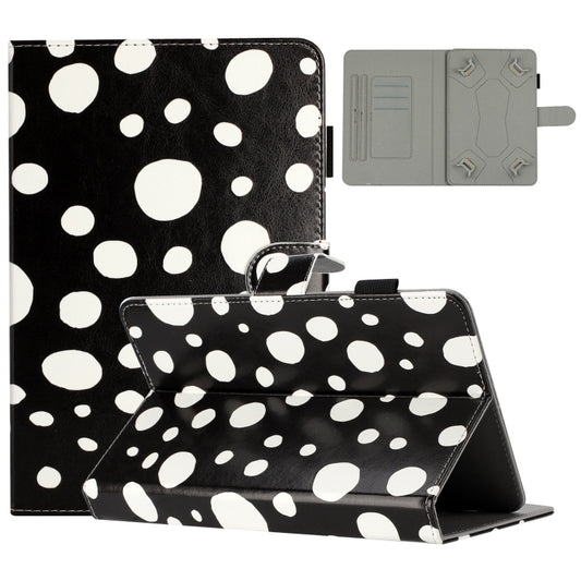 10 inch Dot Pattern Leather Tablet Case(Black White Dot) - 10 - 11 inch by PMC Jewellery | Online Shopping South Africa | PMC Jewellery | Buy Now Pay Later Mobicred