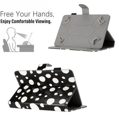 10 inch Dot Pattern Leather Tablet Case(Black White Dot) - 10 - 11 inch by PMC Jewellery | Online Shopping South Africa | PMC Jewellery | Buy Now Pay Later Mobicred