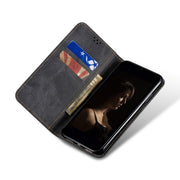 For Motorola Edge 50 Pro 5G Denim Texture Flip Leather Phone Case(Black)