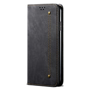 For Motorola Moto G04 / G24 Denim Texture Flip Leather Phone Case(Black)