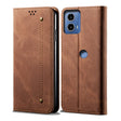 For Motorola Moto G24 Power Denim Texture Flip Leather Phone Case(Brown) - free shipping - PMC TechLife - Order now!
