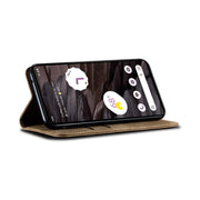 For Motorola Edge 50 Fusion Denim Texture Flip Leather Phone Case(Khaki)