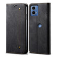For Motorola Edge 50 Fusion Denim Texture Flip Leather Phone Case(Black) - free shipping - PMC TechLife - Order now!