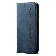 For Motorola Edge 50 Fusion Denim Texture Flip Leather Phone Case(Blue)