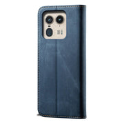 For Motorola Edge 50 Ultra Denim Texture Flip Leather Phone Case(Blue)