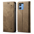 For Motorola Moto G54 Power 5G Denim Texture Flip Leather Phone Case(Khaki) - free shipping - PMC TechLife - Order now!