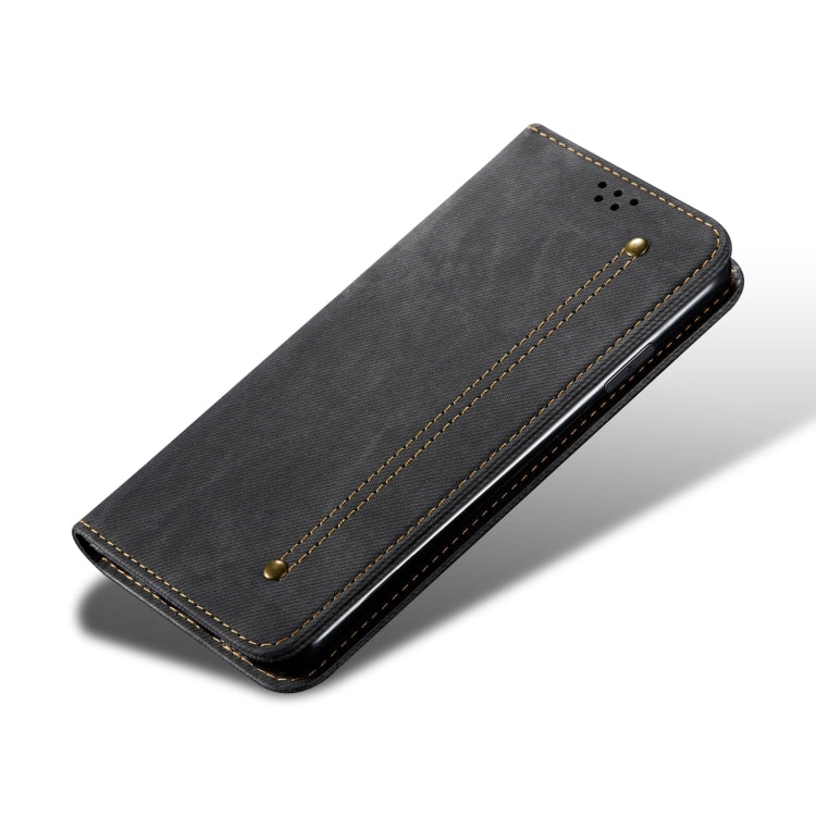 For Motorola Moto G64 5G Global Denim Texture Flip Leather Phone Case(Black) - free shipping - PMC TechLife - Order now!