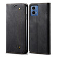 For Motorola Moto G35 Denim Texture Flip Leather Phone Case(Black) - free shipping - PMC TechLife - Order now!