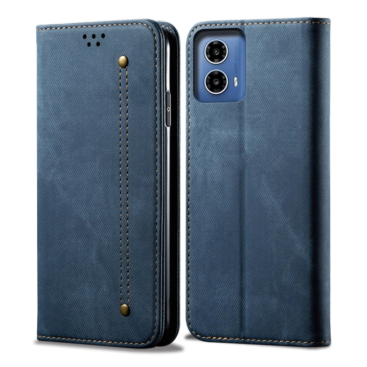 For Motorola Moto G35 Denim Texture Flip Leather Phone Case(Blue) - free shipping - PMC TechLife - Order now!